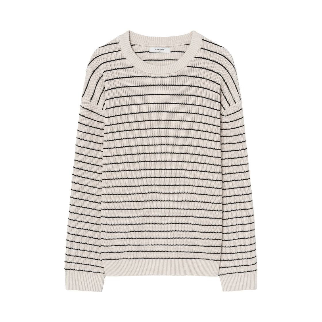 에잇세컨즈 핀 스트라이프 니트 풀오버 아이보리(8seconds Pin Stripe Knit Pullover Ivory)