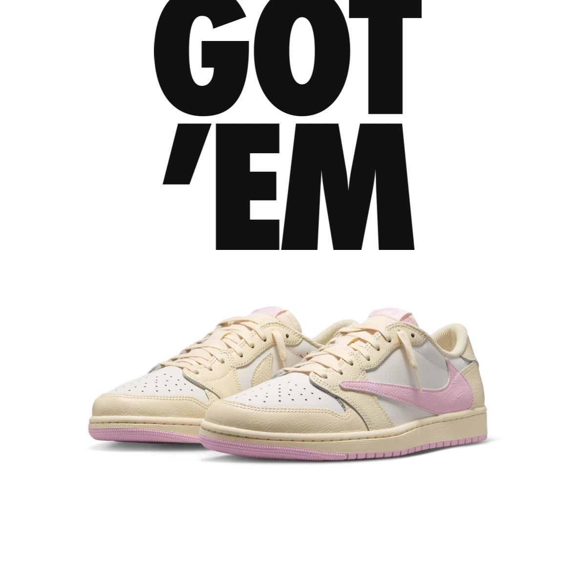 Jordan 1 x Travis Scott Retro Low OG SP Muslin Shy Pink 착용 스타일