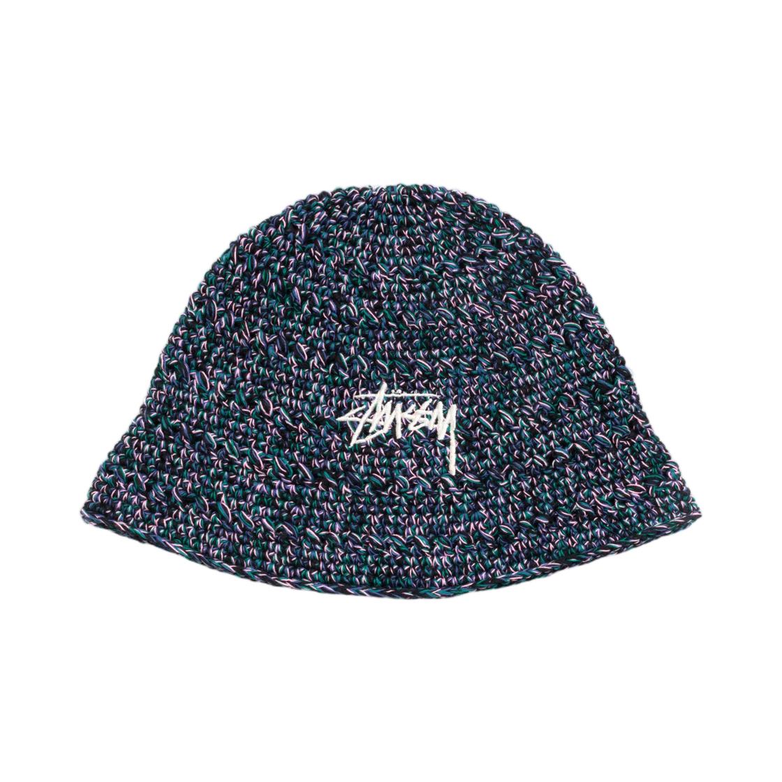 1321268 Stussy Hemp Stock Knit Bucket Hat Multi Navy