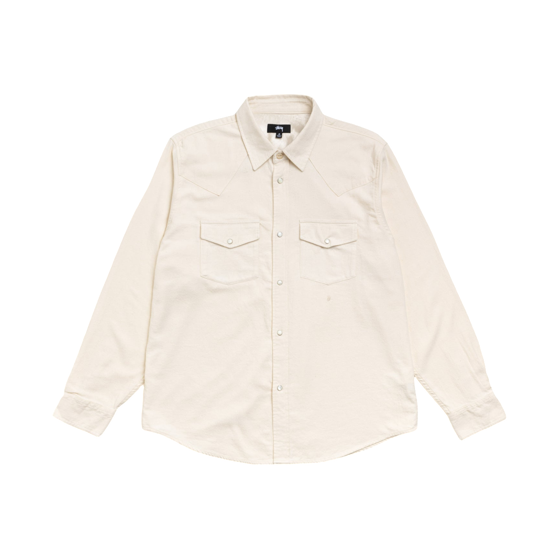 1110389 Stussy Cotton Silk Western Shirt Off White