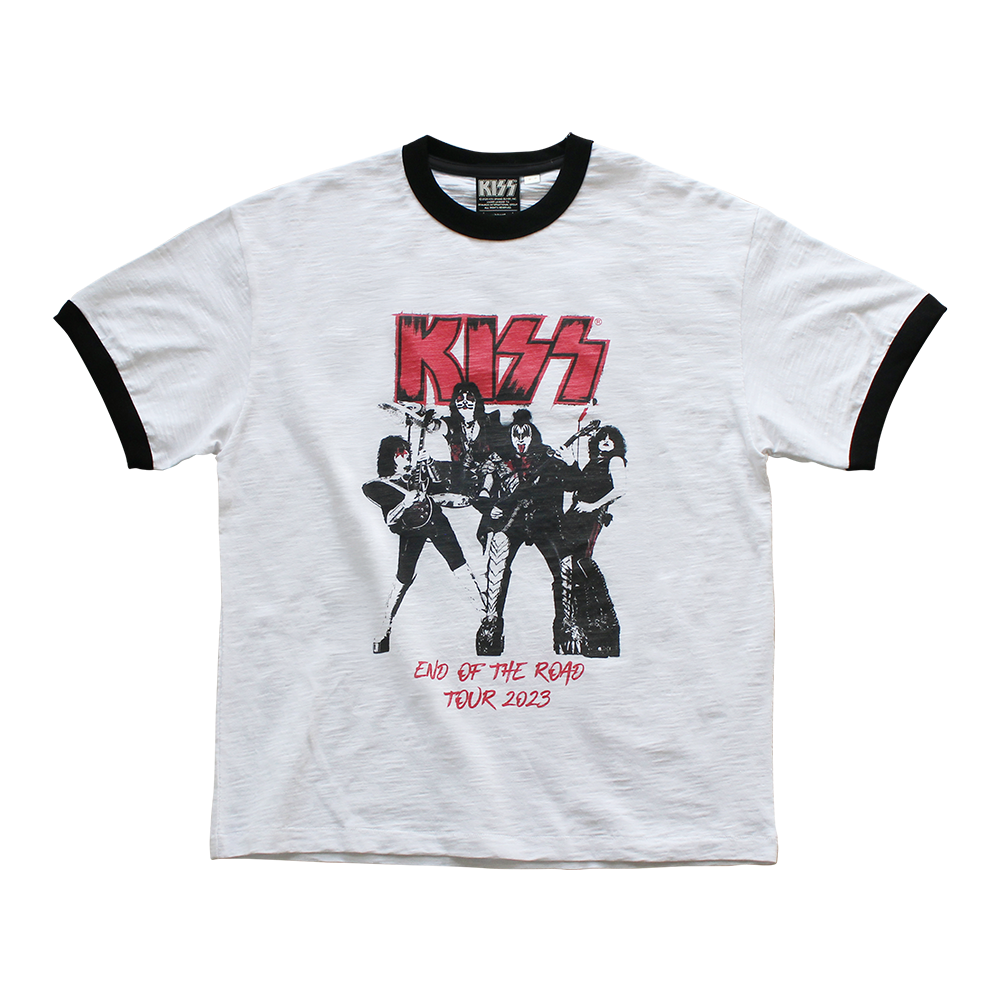 메인부스 X KISS 엔드 오브 더 로드 티셔츠 화이트(MAINBOOTH X KISS End of the Road T-shirt White)