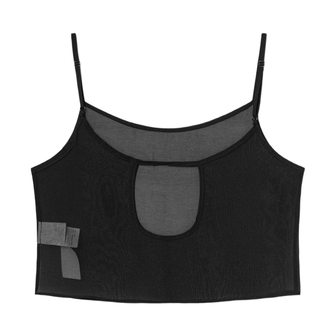 (W) 에잇세컨즈 시어 레이어드 탑 블라우스 블랙((W) 8seconds Sheer Layered Top Blouse Black) - 2