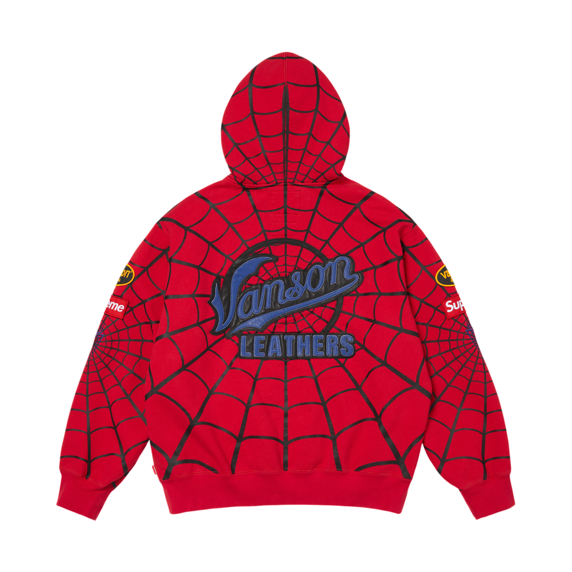슈프림 x 밴슨 레더 스파이더맨 집업 후드 스웨트셔츠 레드 - 26SS(Supreme x Vanson Leathers Spider-Man Zip Up Hooded Sweatshirt Red - 26SS) - 2