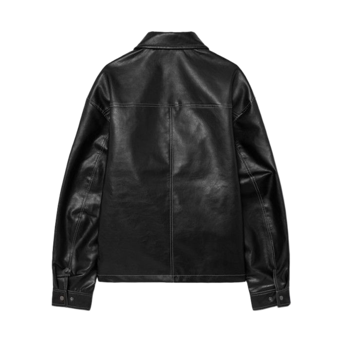 에잇세컨즈 페이크 레더 탑 스티치 블루종 블랙(8seconds Fake Leather Top Stitch Blouson Black) - 2