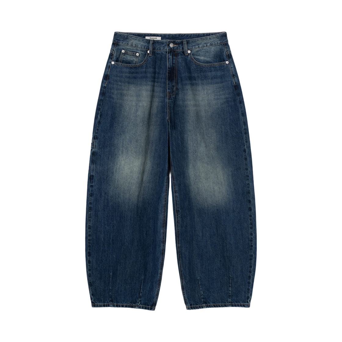 455221EP5P 8seconds Balloon Fit Washing Denim Pants Blue