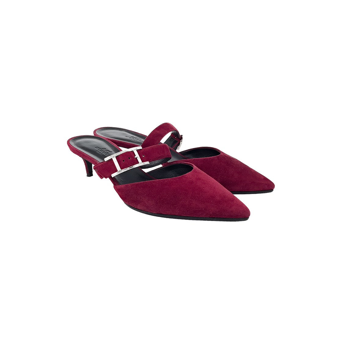 IT5VH9CCKQS5 Hermes Blink Mule Burgundy