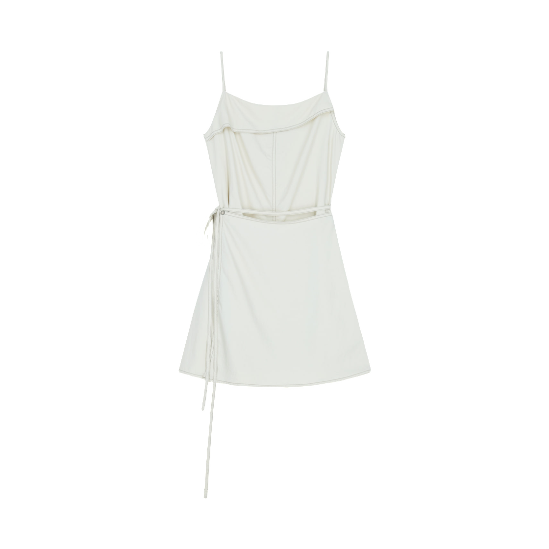 MK2634OP003MCR (W) Matin Kim Sleeveless Wrap Dress In Cream
