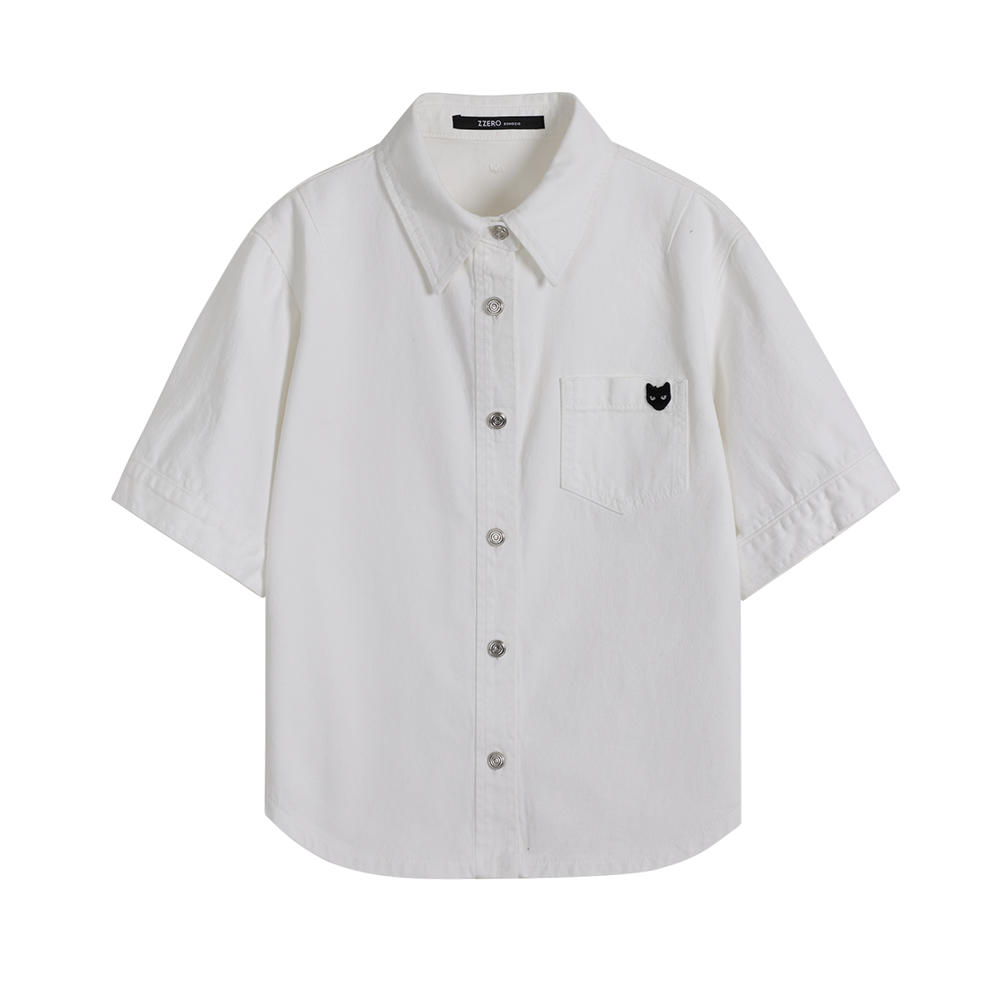 WI3SH871CR (W) SONGZIO ZZERO Panther Denim Half Shirt Cream