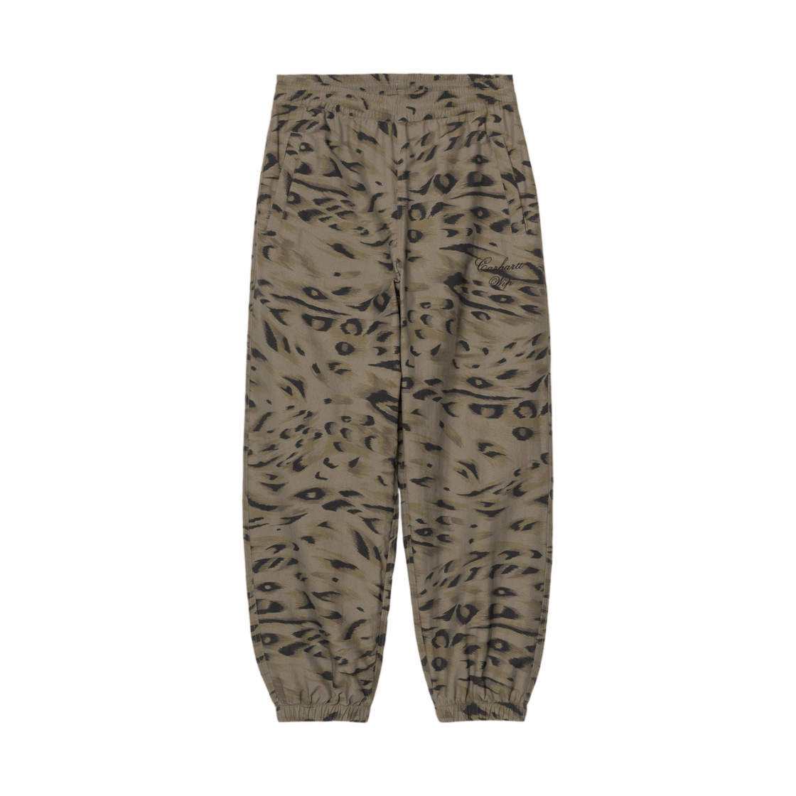 (W) 칼하트 WIP 트라본 팬츠 덕 페더 프린트 사이프러스 블랙((W) Carhartt WIP Travon Pant Duck Feather Print Cypress Black) - 2