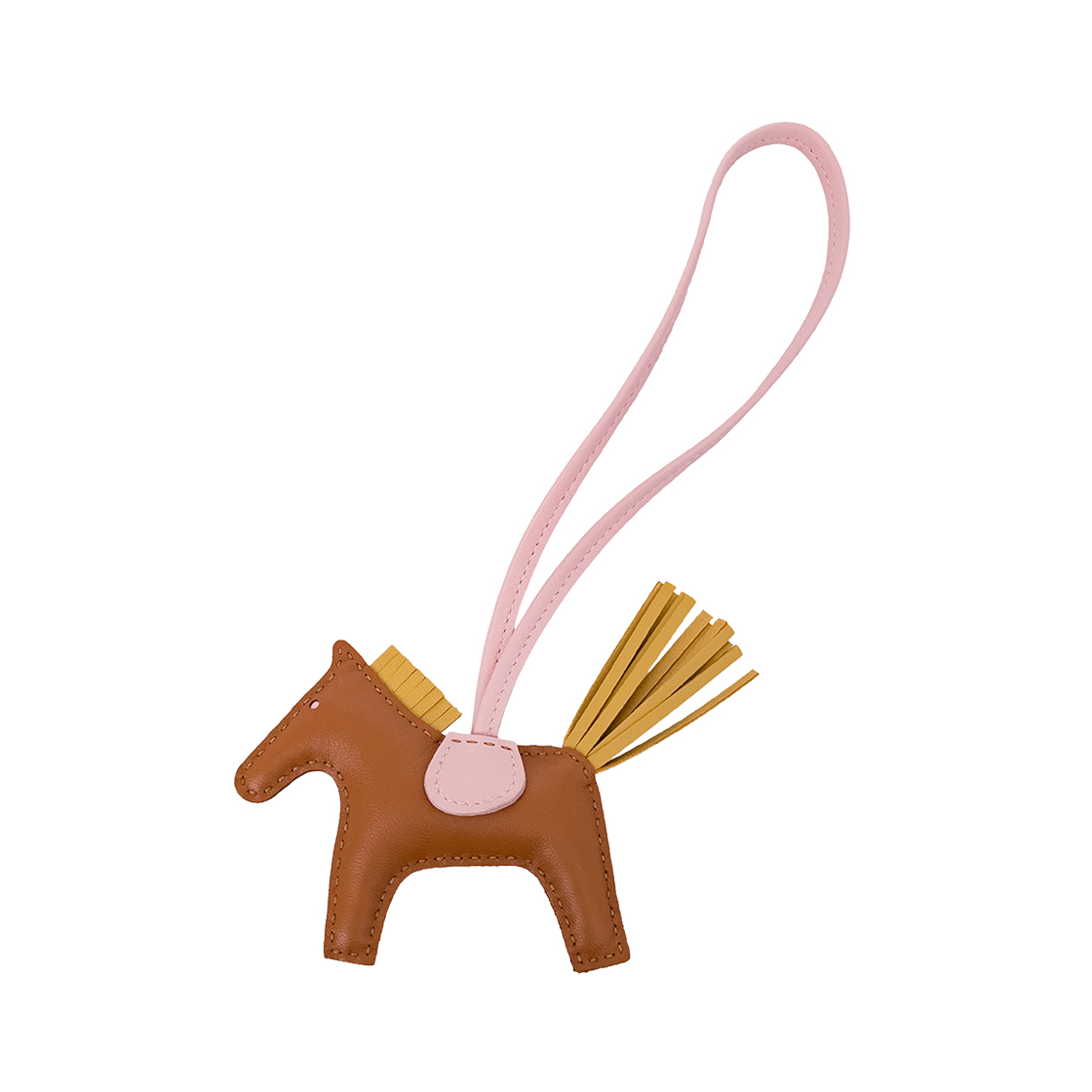 ITWMI9EJEWK2 Hermes Rodeo PM Camel Gold & Pink Sakura