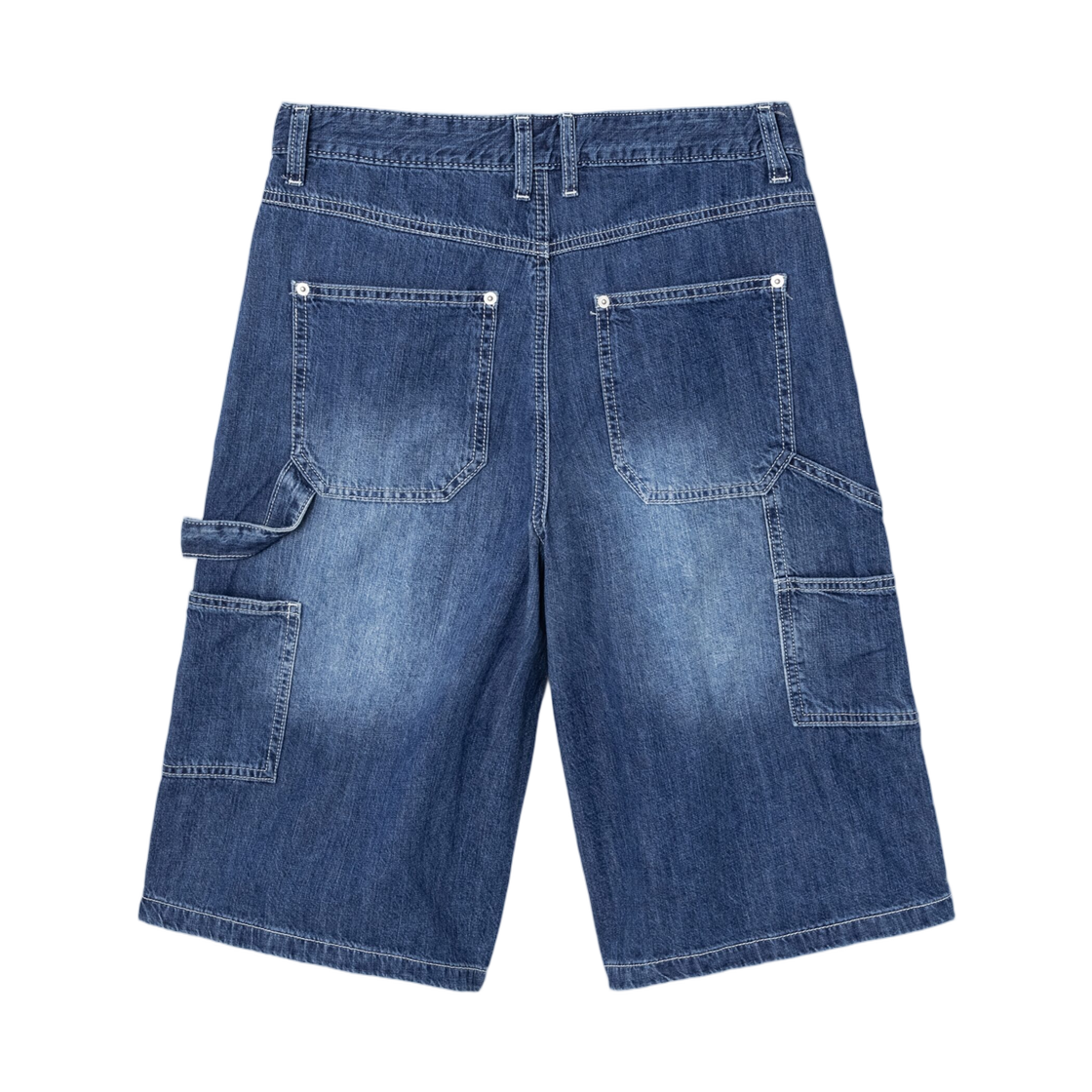 (W) 에잇세컨즈 워크 포켓 버뮤다 데님 팬츠 블루((W) 8seconds Work Pocket Bermuda Denim Pants Blue) - 2