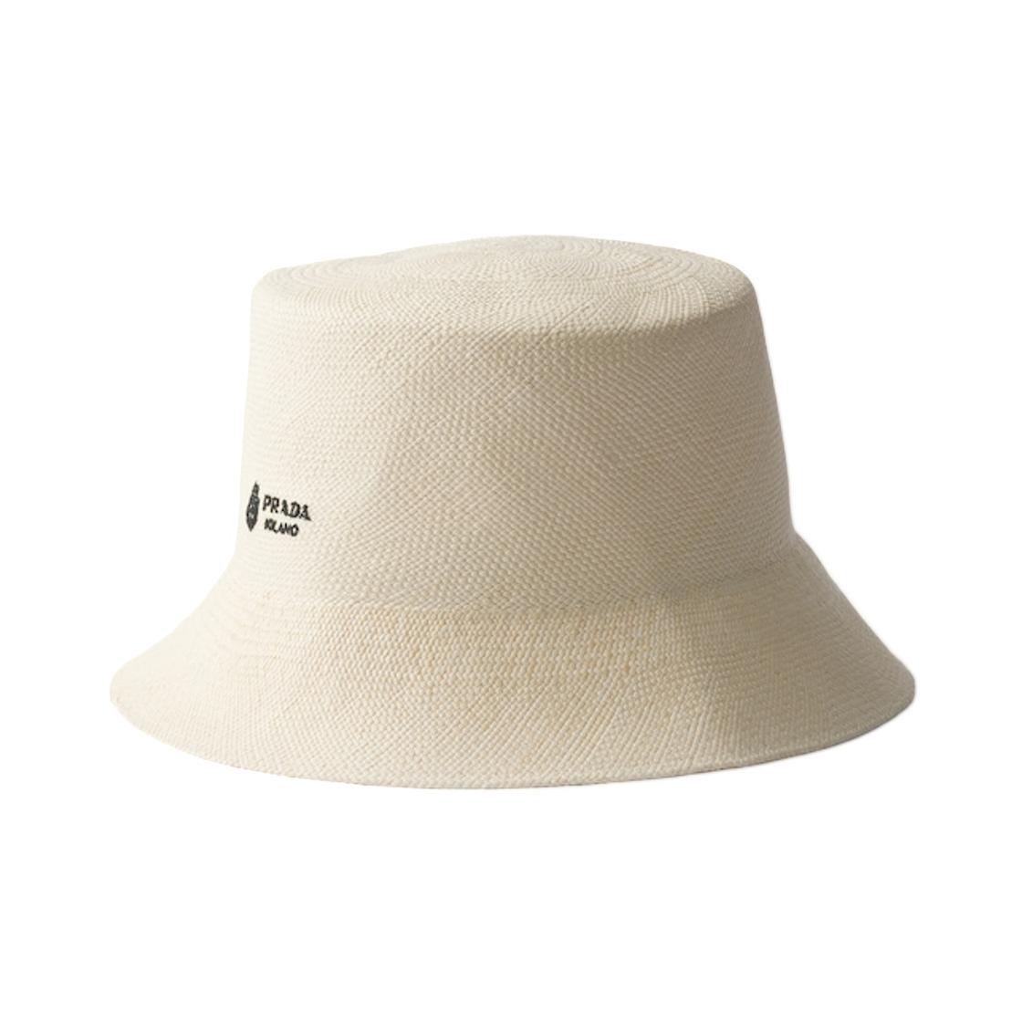 2HC425-2ZP7-F0018 Prada Panama Fabric Bucket Hat Natural