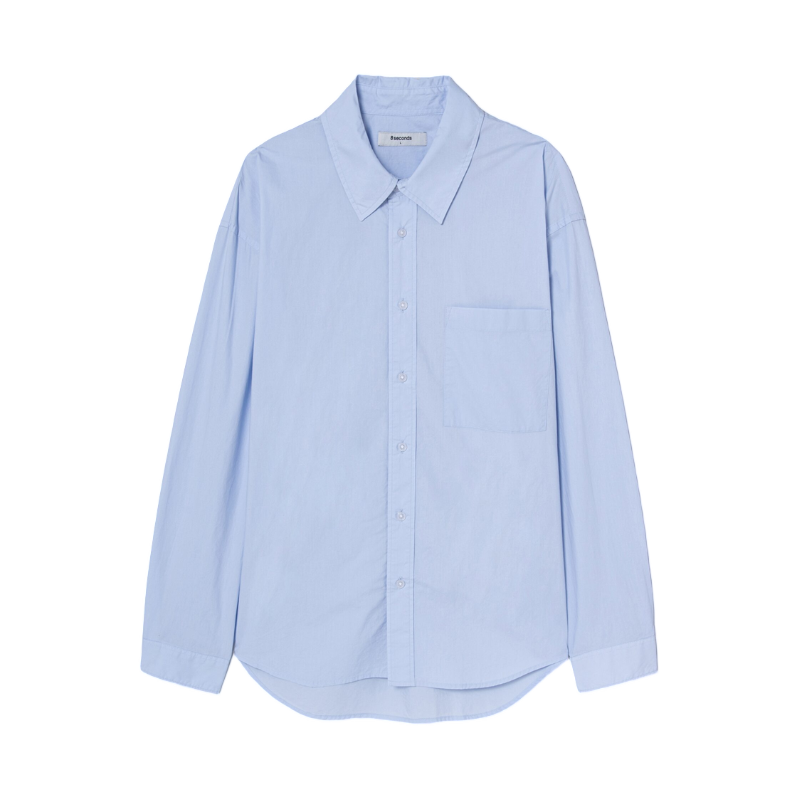 425264LY1Q 8seconds Cotton Poplin Over Fit Shirt Sky Blue