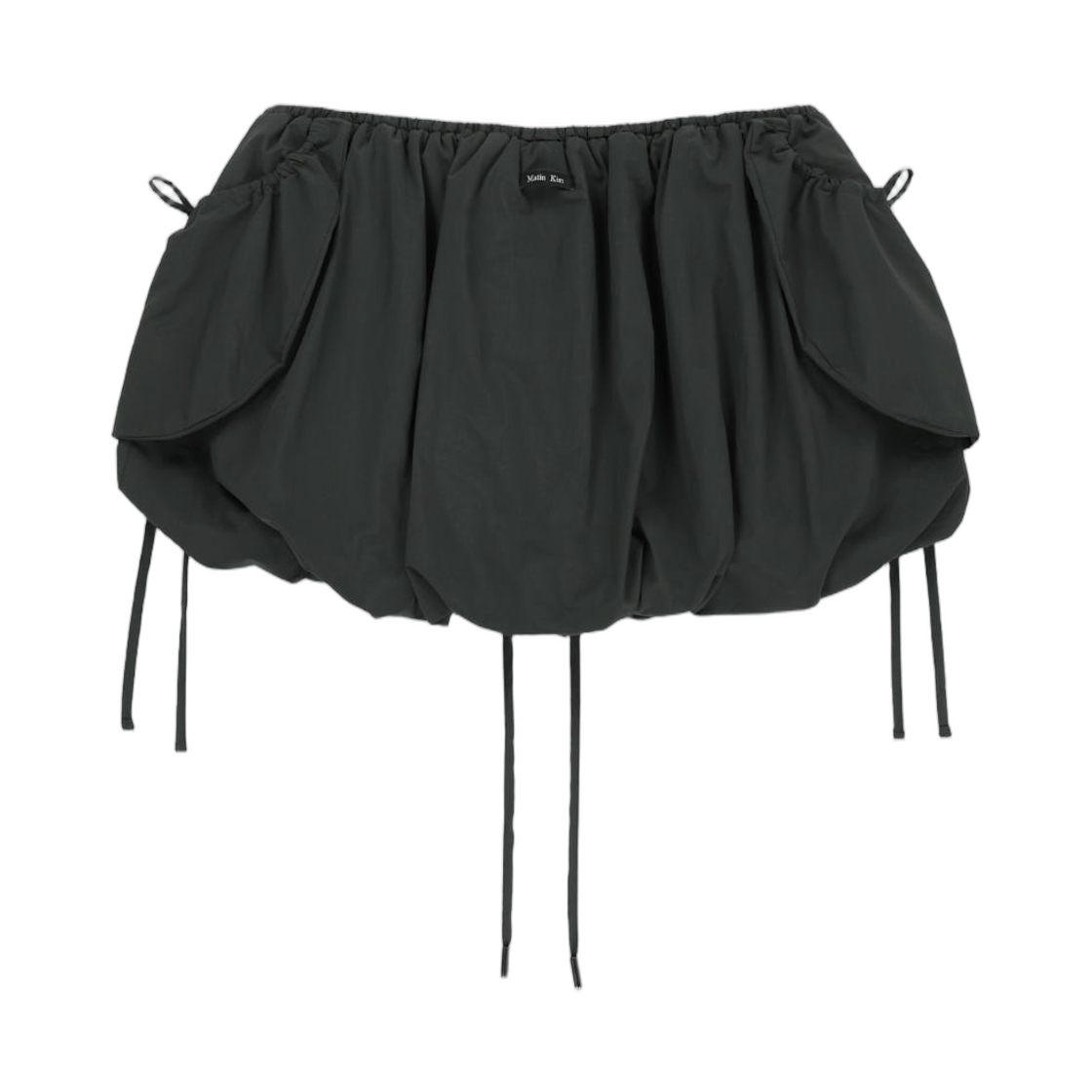 (W) 마뗑킴 스트랩 디테일 발롱 스커트 차콜((W) Matin Kim Strap Detail Ballon Skirt In Charcoal) - 2