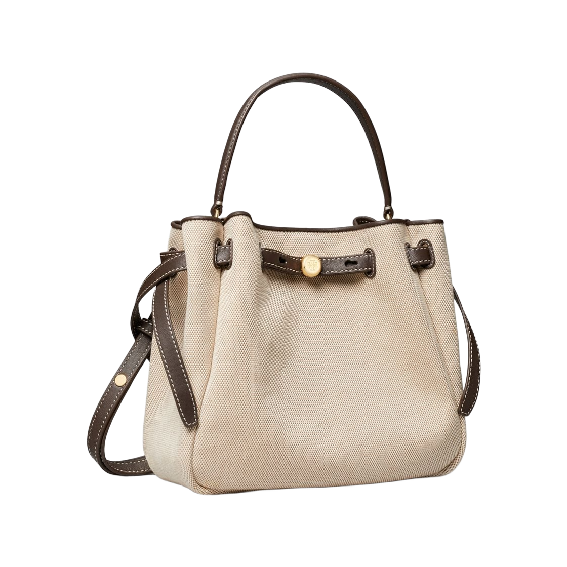 토리버치 로미 캔버스 버킷백 더스티 아몬드 비앙코 화이트(Tory Burch Romy Canvas Bucket Bag Dusty Almond Bianco White) - 2