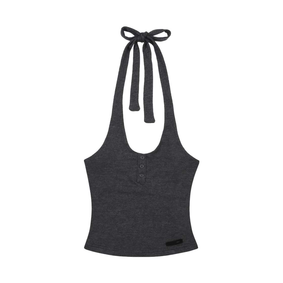 디에스엠티 롱 타이 홀터넥 차콜(DSMT Long Tie Halter Top Charcoal)