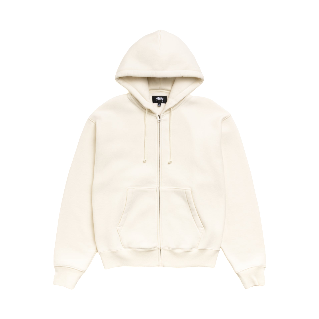 스투시 커시브 아플리케 집 후드 내츄럴(Stussy Cursive Applique Zip Hoodie Natural) - 2