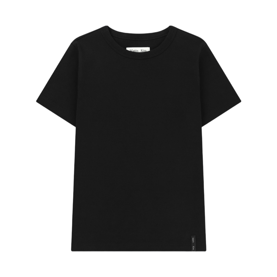 MK2634TS013MBB (W) Matin Kim Label Detail Slim Fit Top In Black