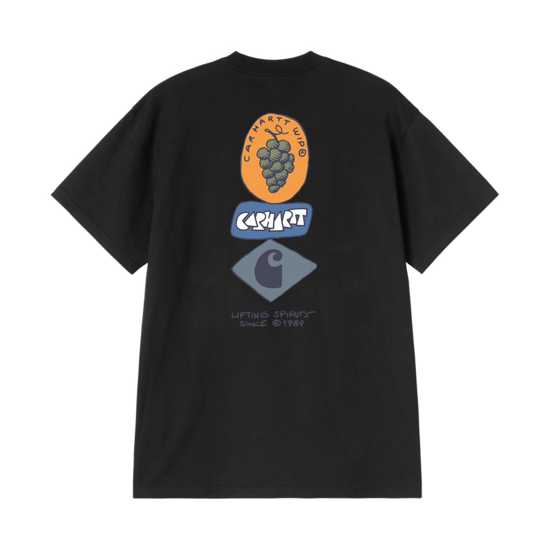 칼하트 WIP 숏슬리브 스택드 그레이프 티셔츠 블랙(Carhartt WIP S/S Stacked Grapes T-Shirt Black) - 2
