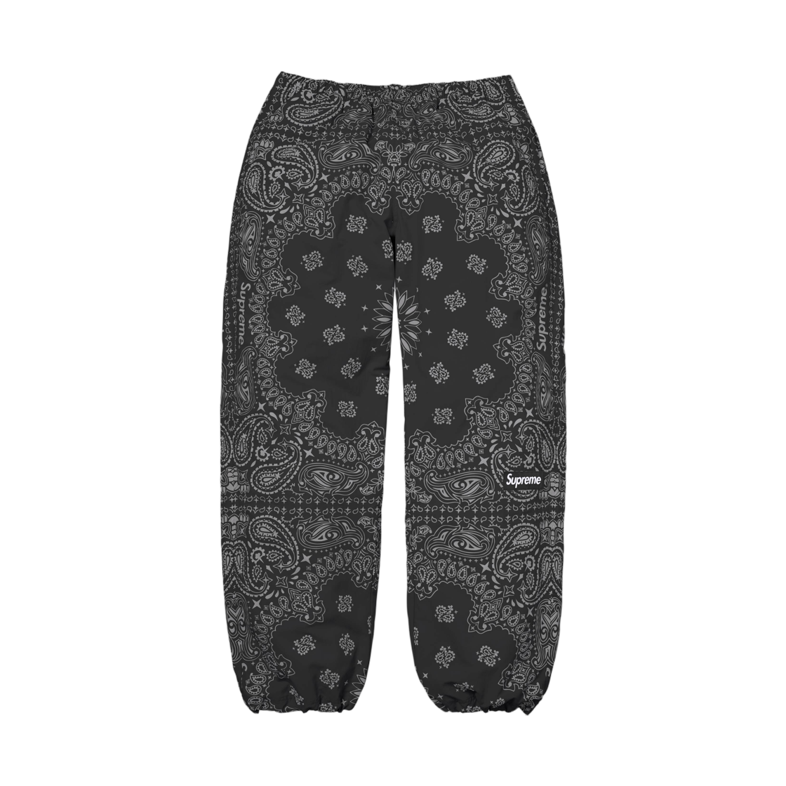 슈프림 리플렉티브 반다나 트랙 팬츠 블랙 - 26SS(Supreme Reflective Bandana Track Pant Black - 26SS)