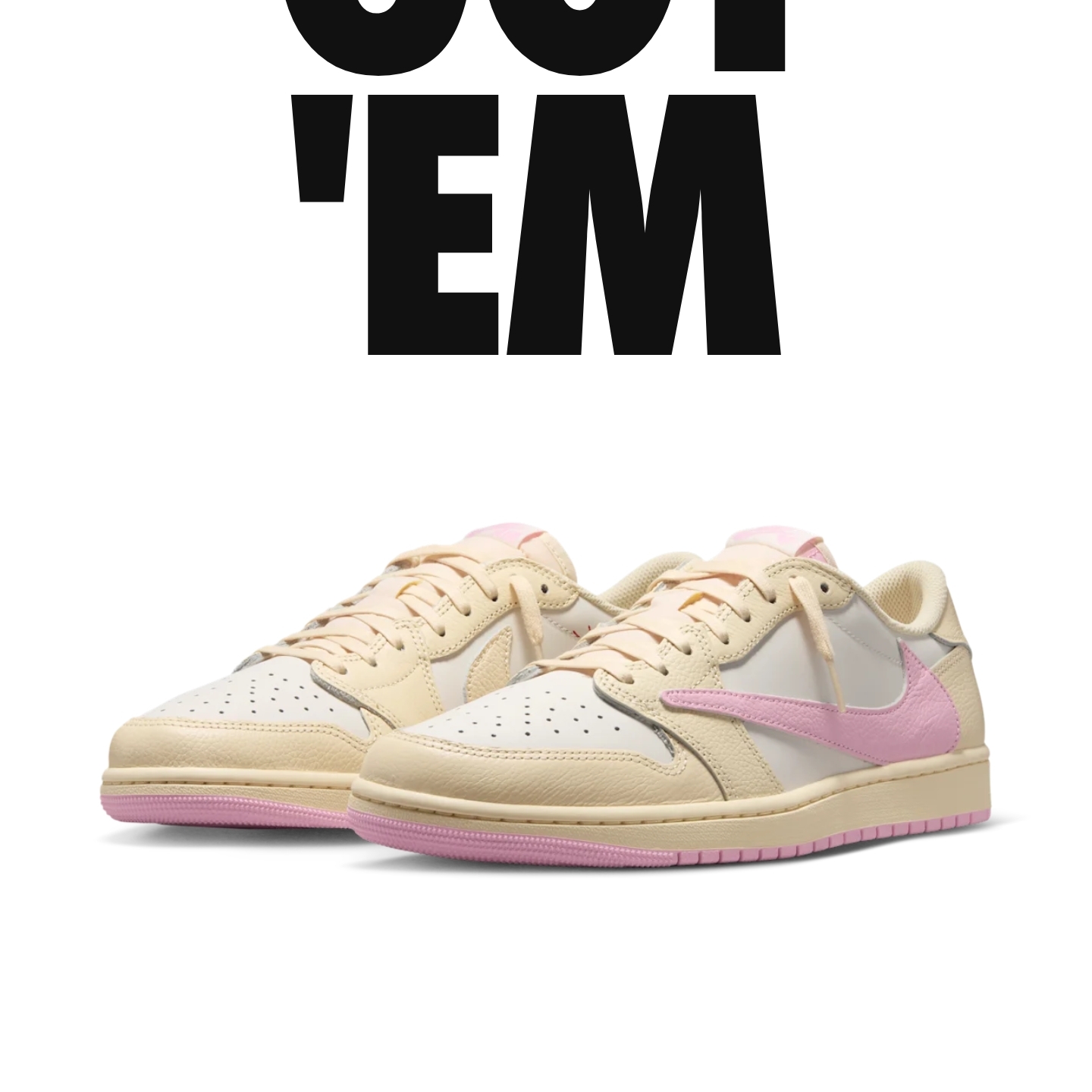 Jordan 1 x Travis Scott Retro Low OG SP Muslin Shy Pink 착용 스타일