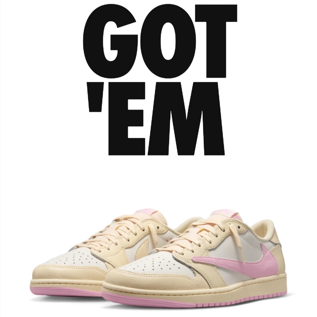 Jordan 1 x Travis Scott Retro Low OG SP Muslin Shy Pink 착용 스타일