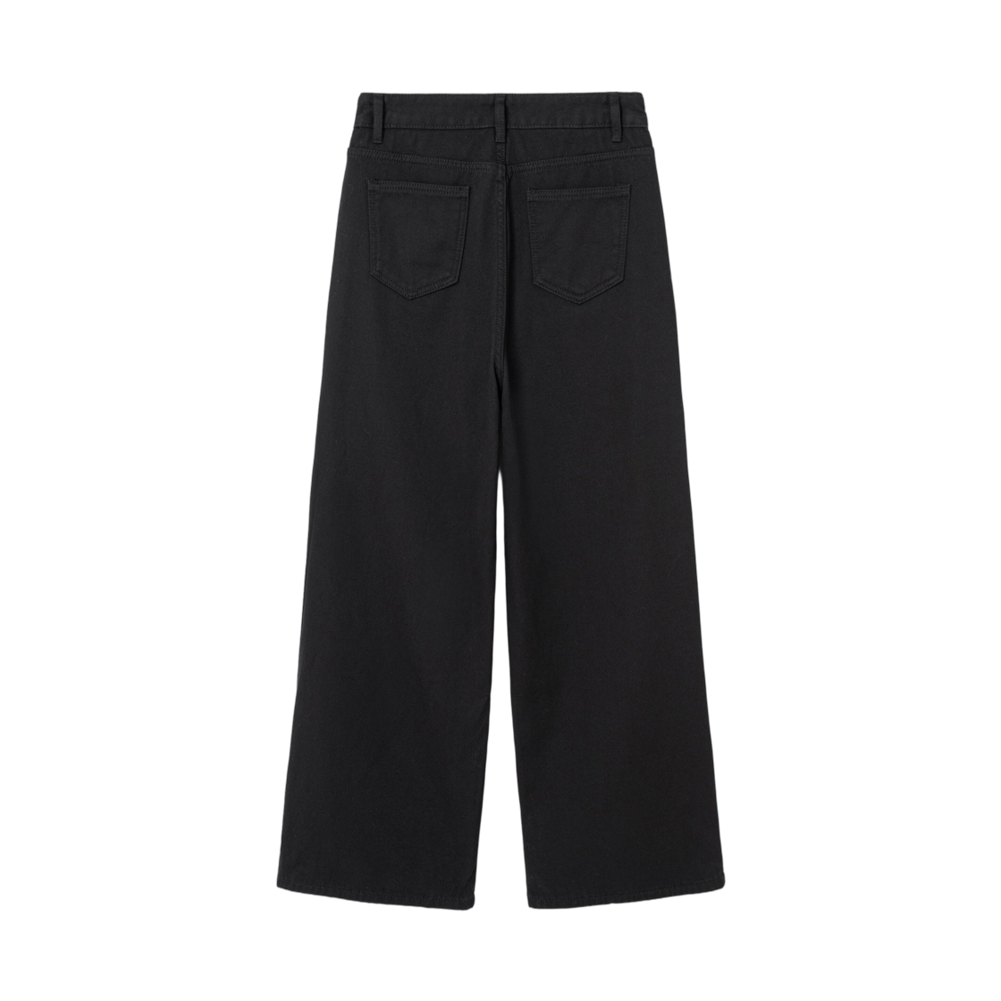 (W) 에잇세컨즈 사이드 턱 코튼 플리스 팬츠 블랙((W) 8seconds Side Tuck Cotton Fleece Pants Black) - 2