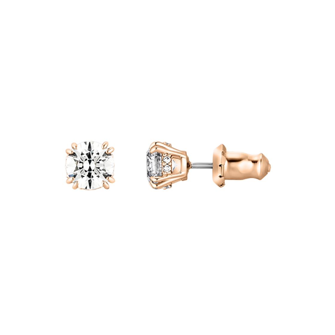 5638801 [15% 쿠폰] (W) Swarovski Constella Stud Earrings White Rose Gold Plated
