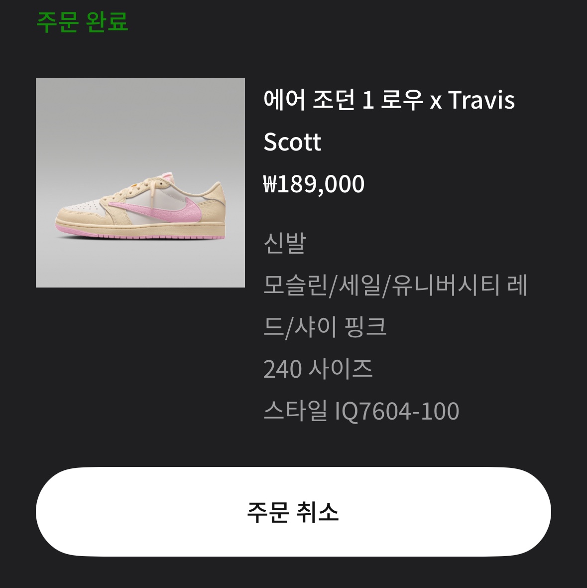 Jordan 1 x Travis Scott Retro Low OG SP Muslin Shy Pink 착용 스타일