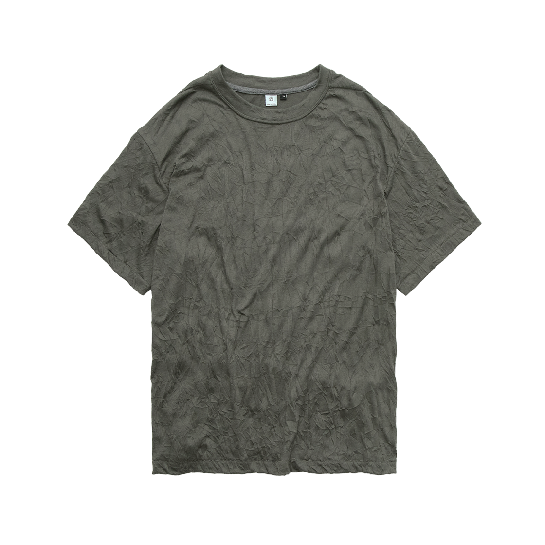폴리테루 크리즈드 티셔츠 세이지(Polyteru Creased T-Shirt Sage)