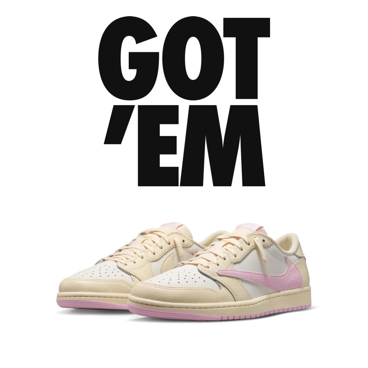 Jordan 1 x Travis Scott Retro Low OG SP Muslin Shy Pink 착용 스타일