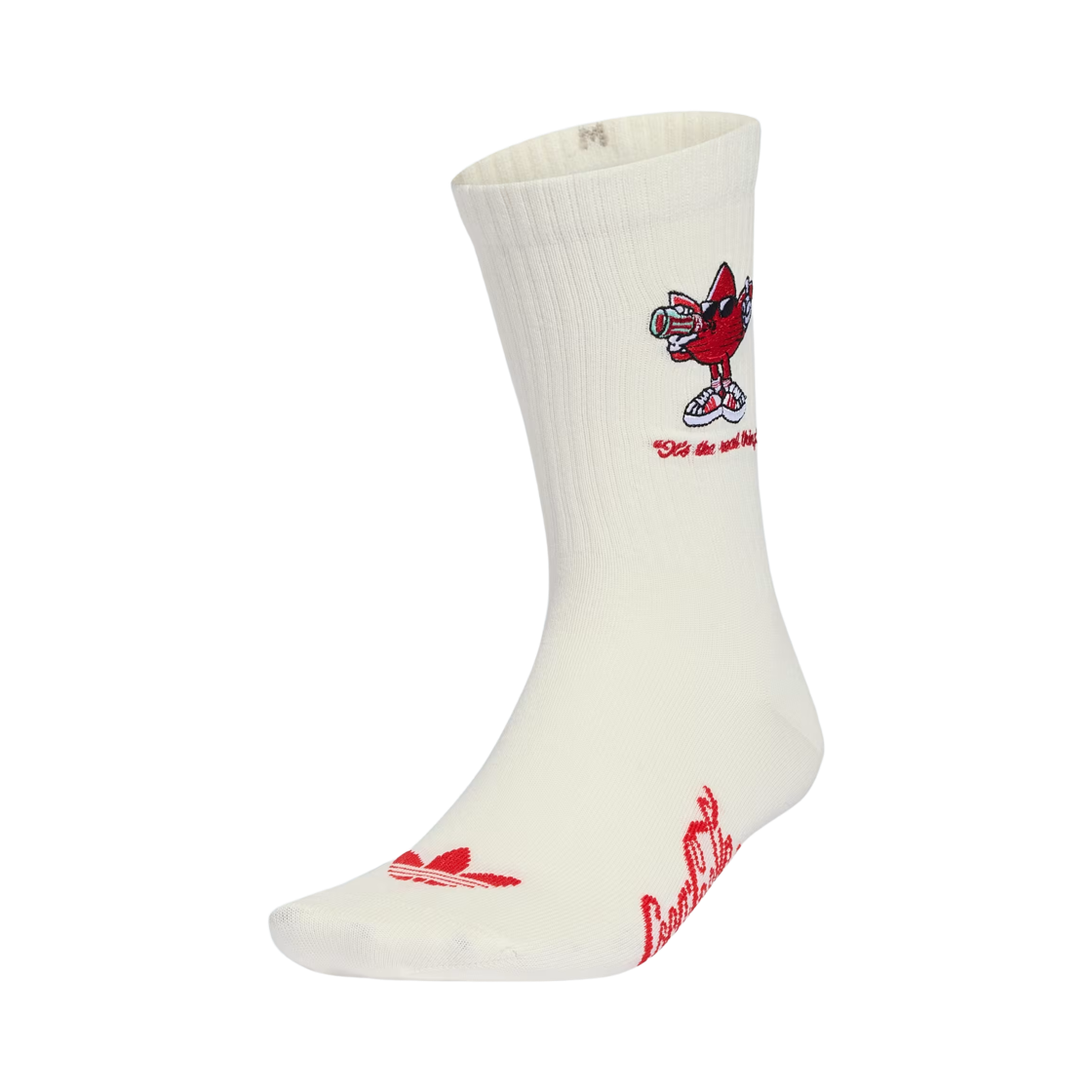 KY7158 Adidas x Coca-Cola Graphic Crew Socks Core White Vivid Red (2 Pack)