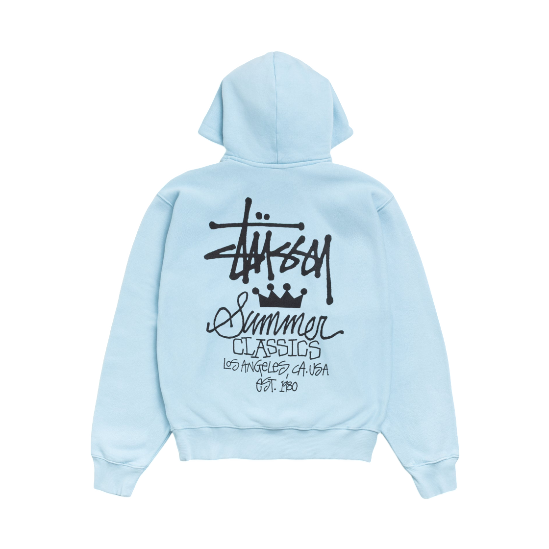 1925197 Stussy Summer Classics Hoodie Garment Dyed Sky Blue