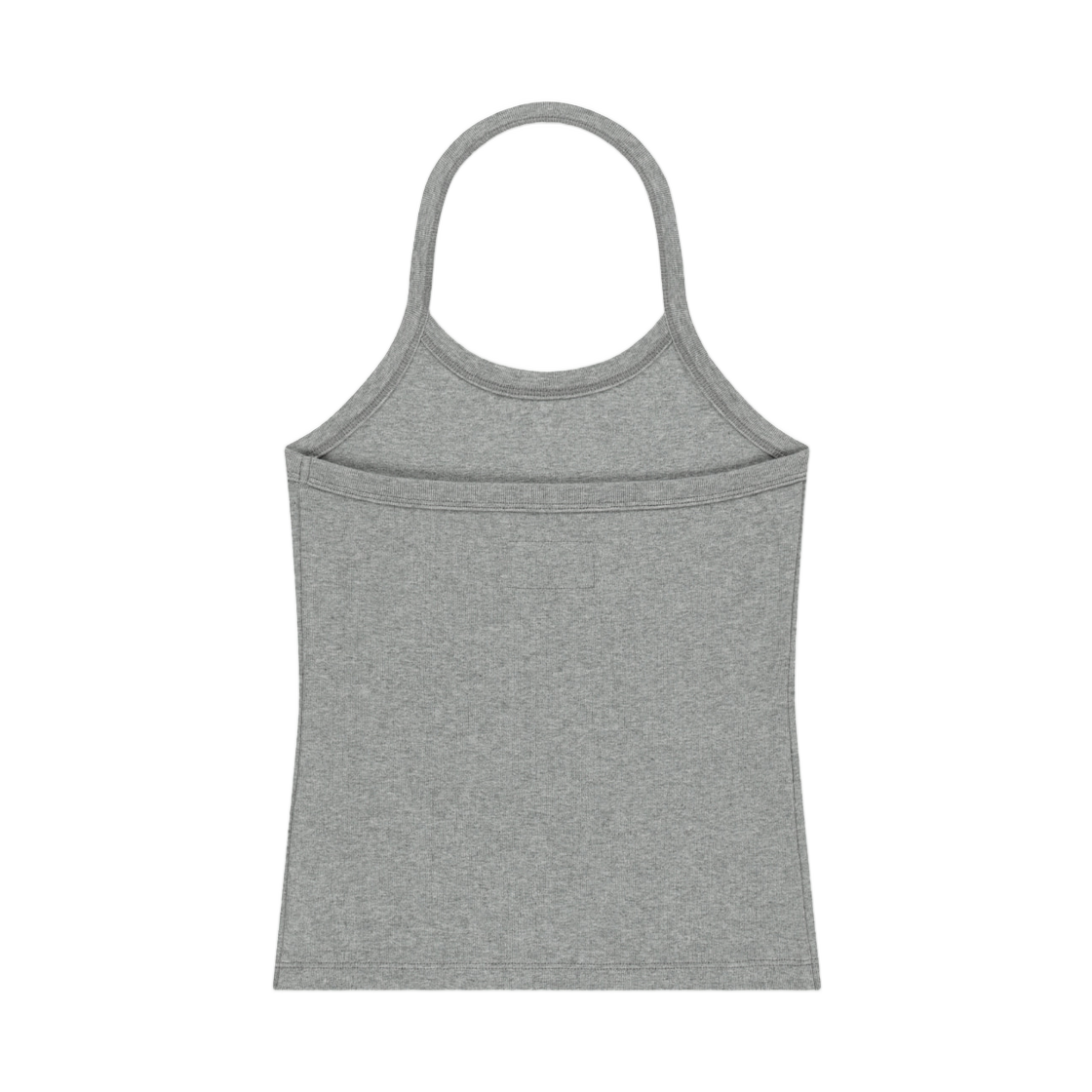 (W) 마뗑킴 라벨 디테일 홀터 탱크탑 그레이((W) Matin Kim Label Detail Halter Tank Top In Grey) - 2