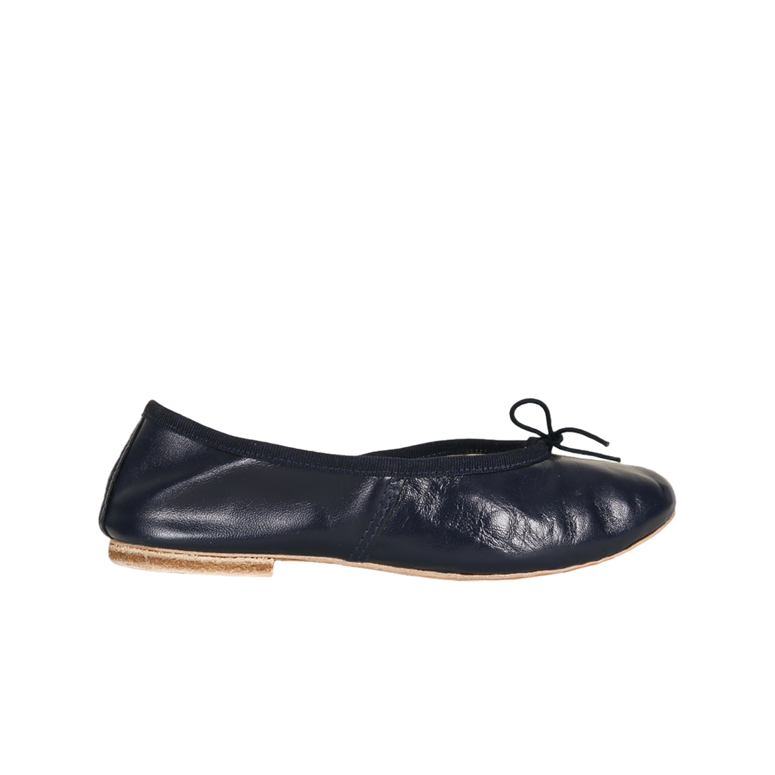 PO DS 03 [15% 쿠폰] E.Porselli Women's Leather Flat Shoes Dark Blue