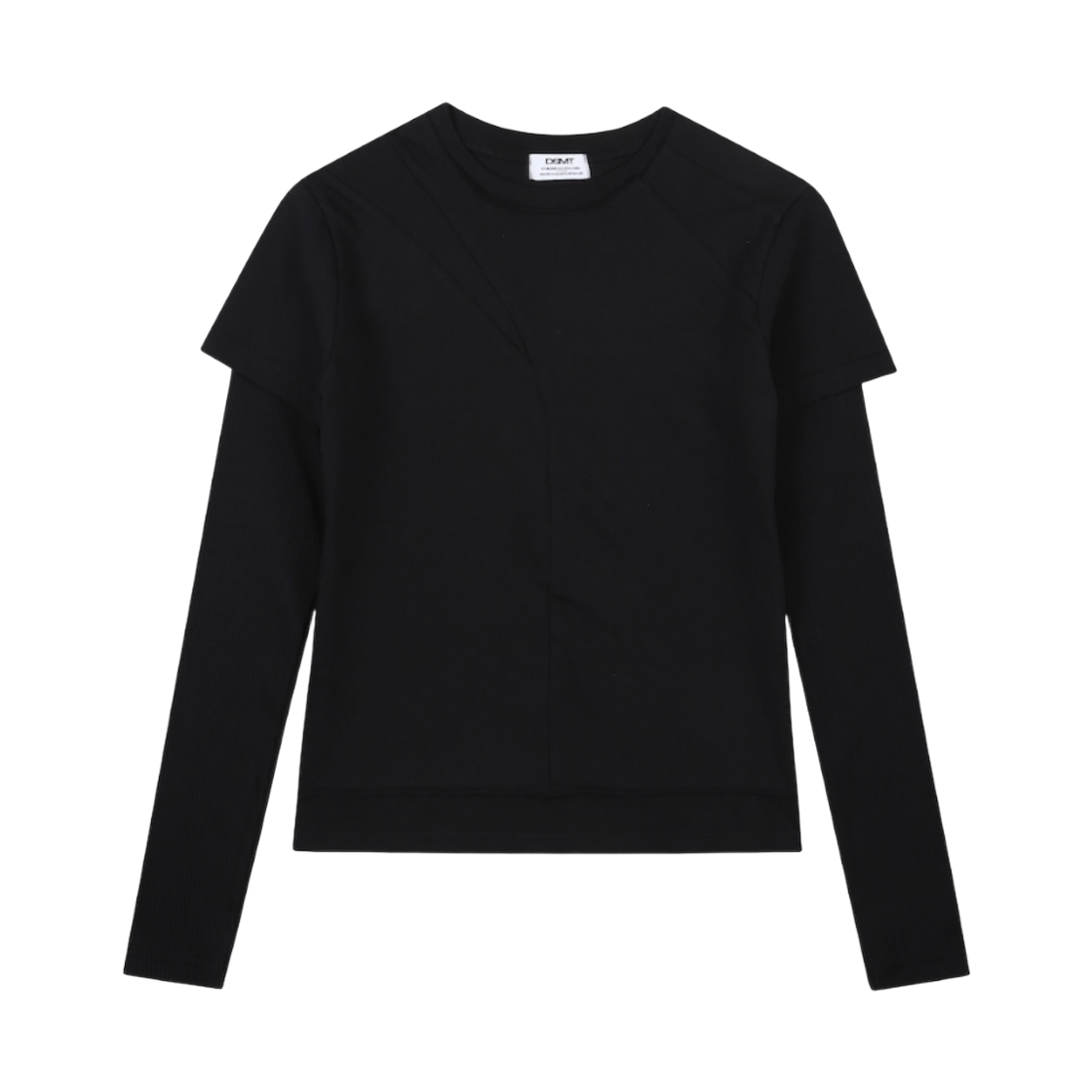 디에스엠티 맨 패널 레이어드 티 블랙(DSMT (M) Panel Layered Tee Black)