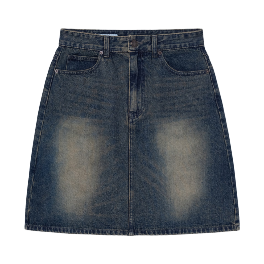 355227LP3P (W) 8seconds A Line Denim Midi Skirt Blue