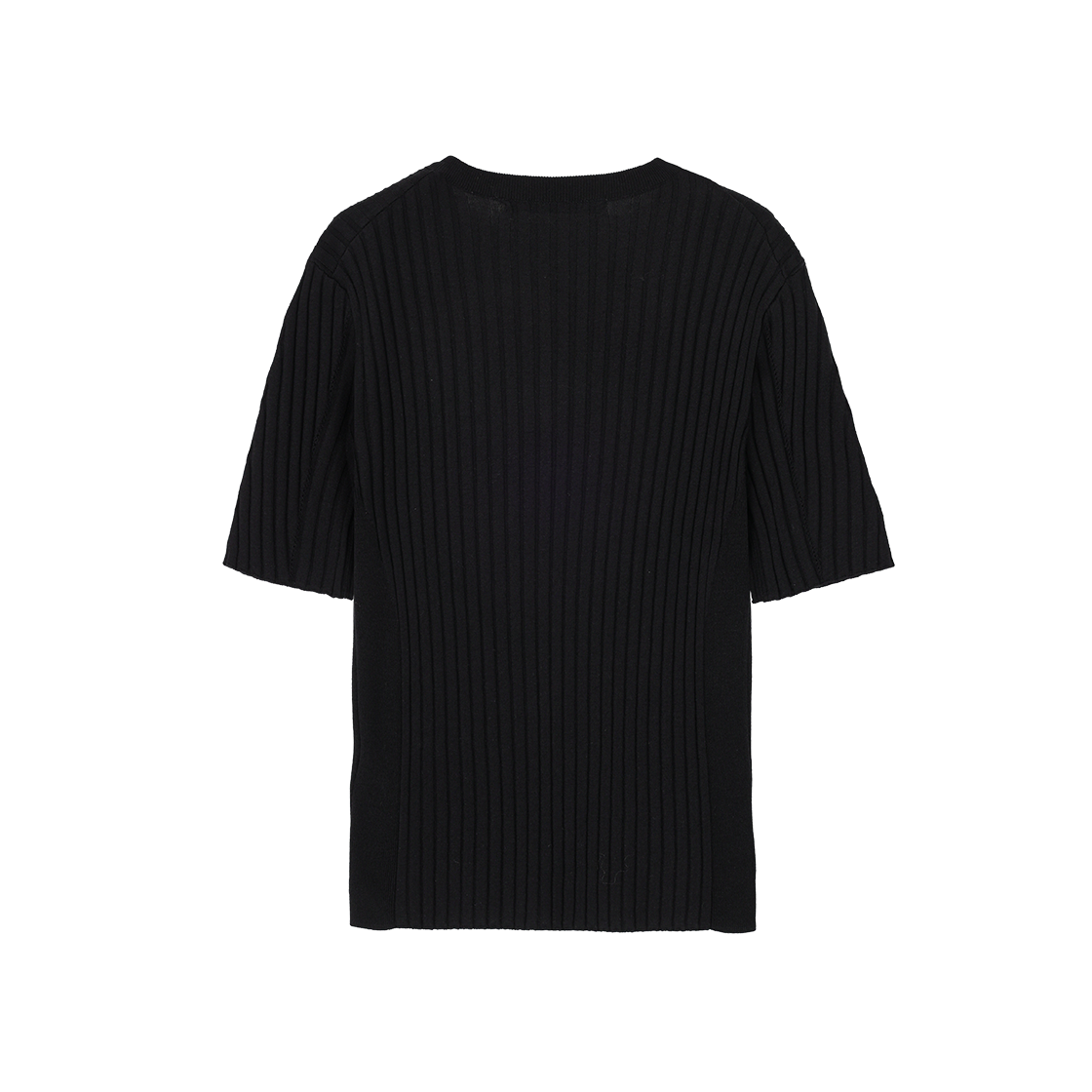 (W) 송지오 지제로 팬서 리브드 브이넥 니트 블랙((W) SONGZIO ZZERO Panther Ribbed V Neck Knit Black) - 2