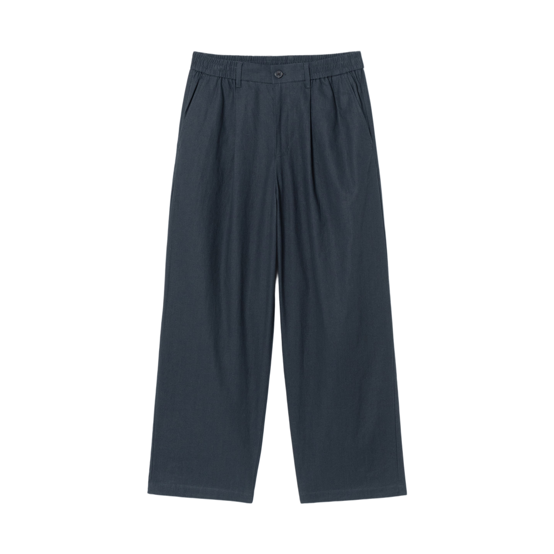 에잇세컨즈 린넨 블랜디드 와이드핏 팬츠 네이비(8seconds Linen Blended Wide Fit Pants Navy)