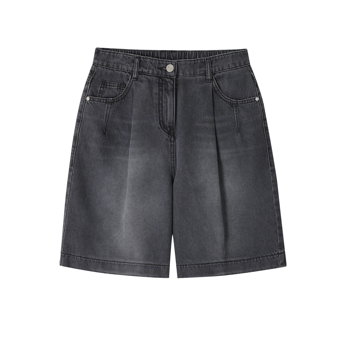 WI3PT870BK (W) SONGZIO ZZERO Panther Denim Bermuda Pants Black