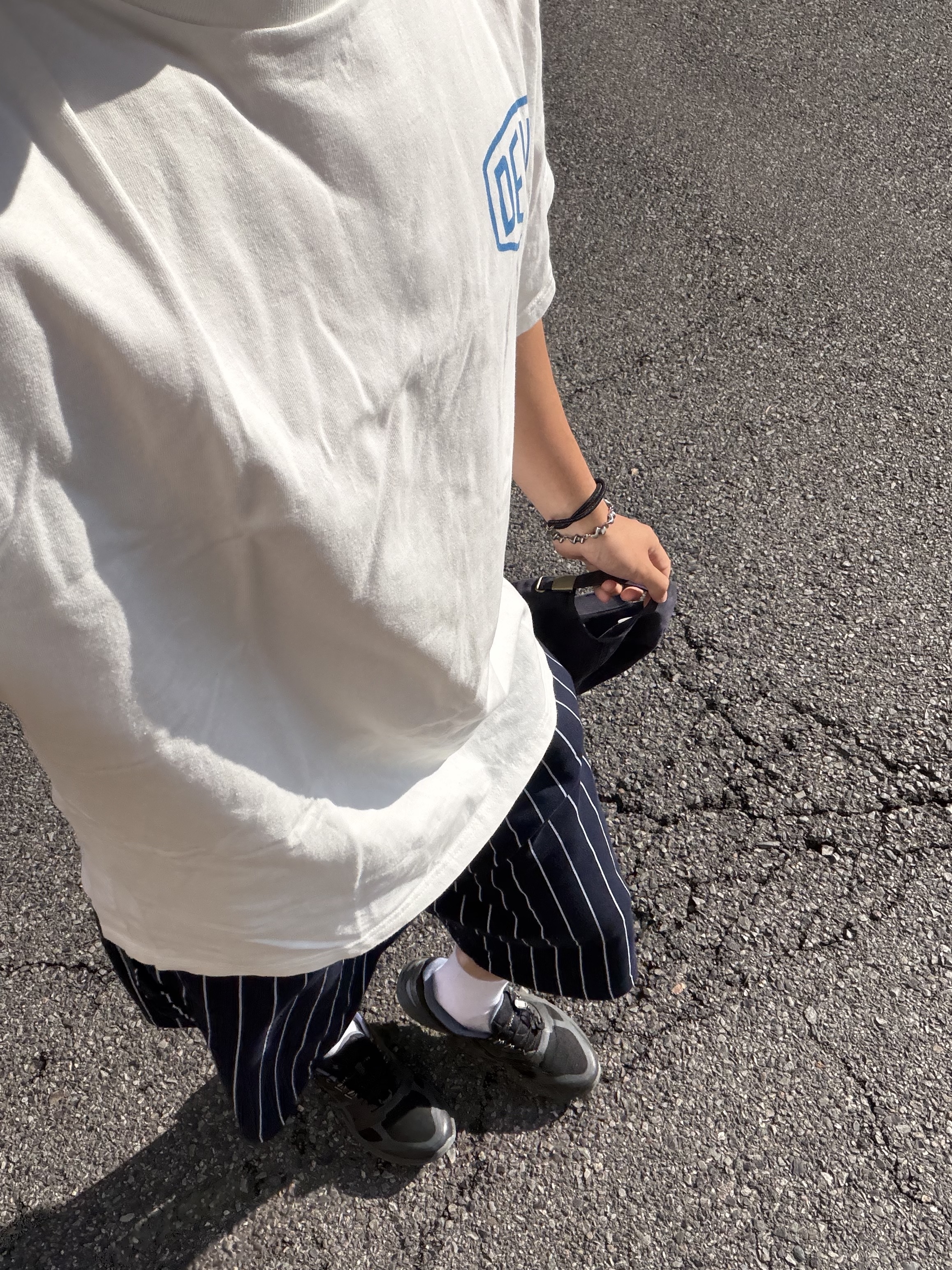 Deus Ex Machina Seongsu College T-Shirt White Midnight Blue, Hatchingroom Melting 3Way Bracelet 착용 스타일