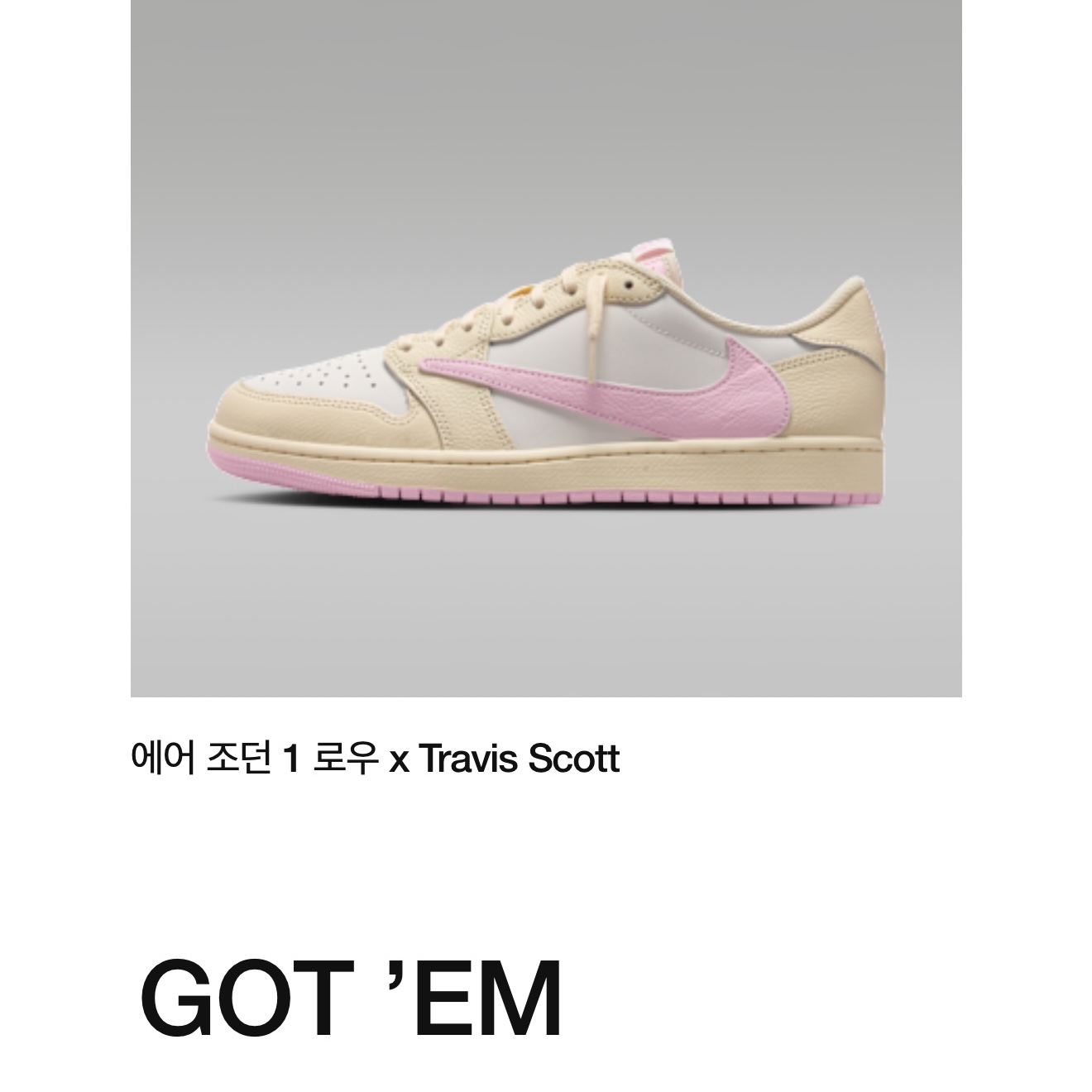 Jordan 1 x Travis Scott Retro Low OG SP Muslin Shy Pink 착용 스타일