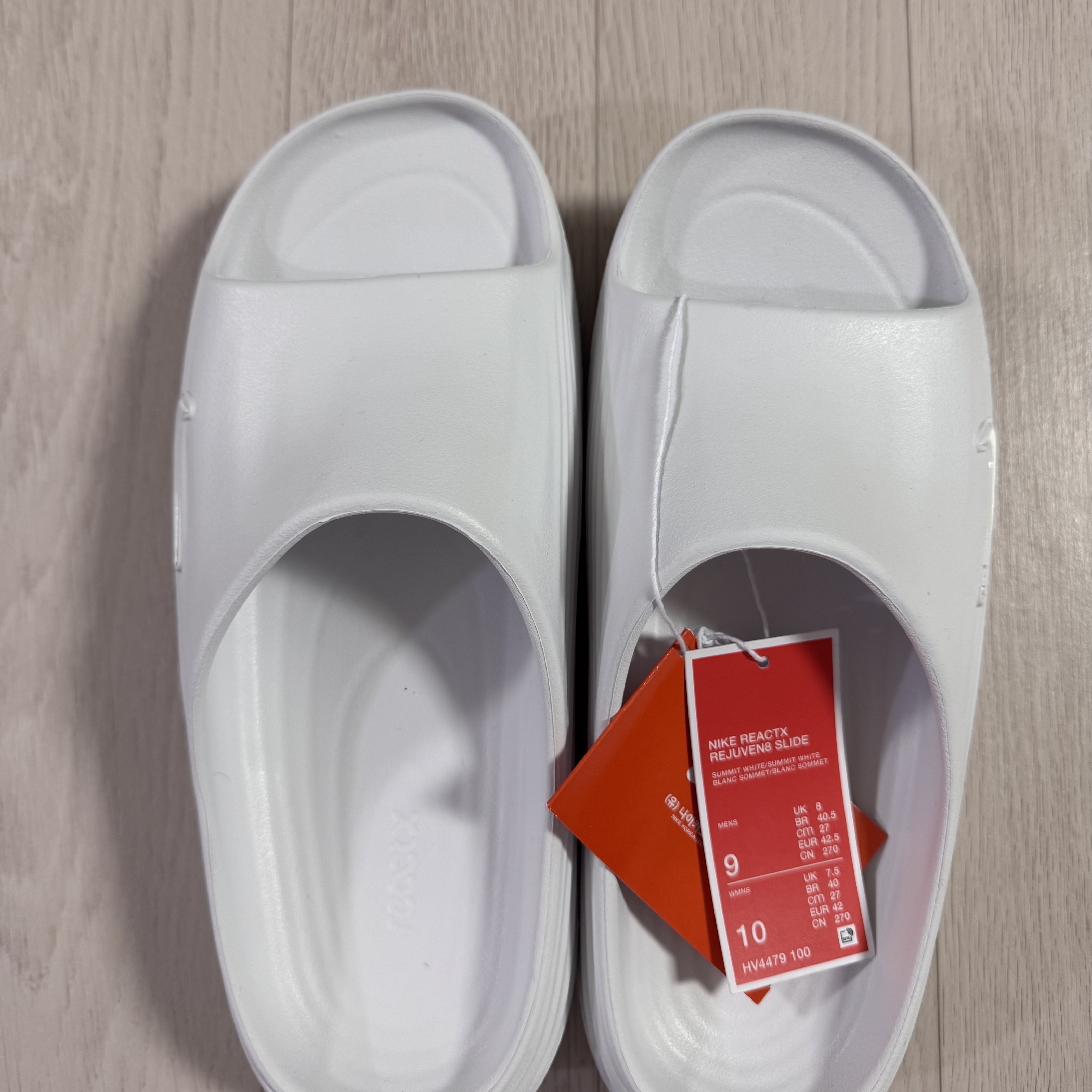Nike ReactX Rejuven8 Slide Summit White 착용 스타일