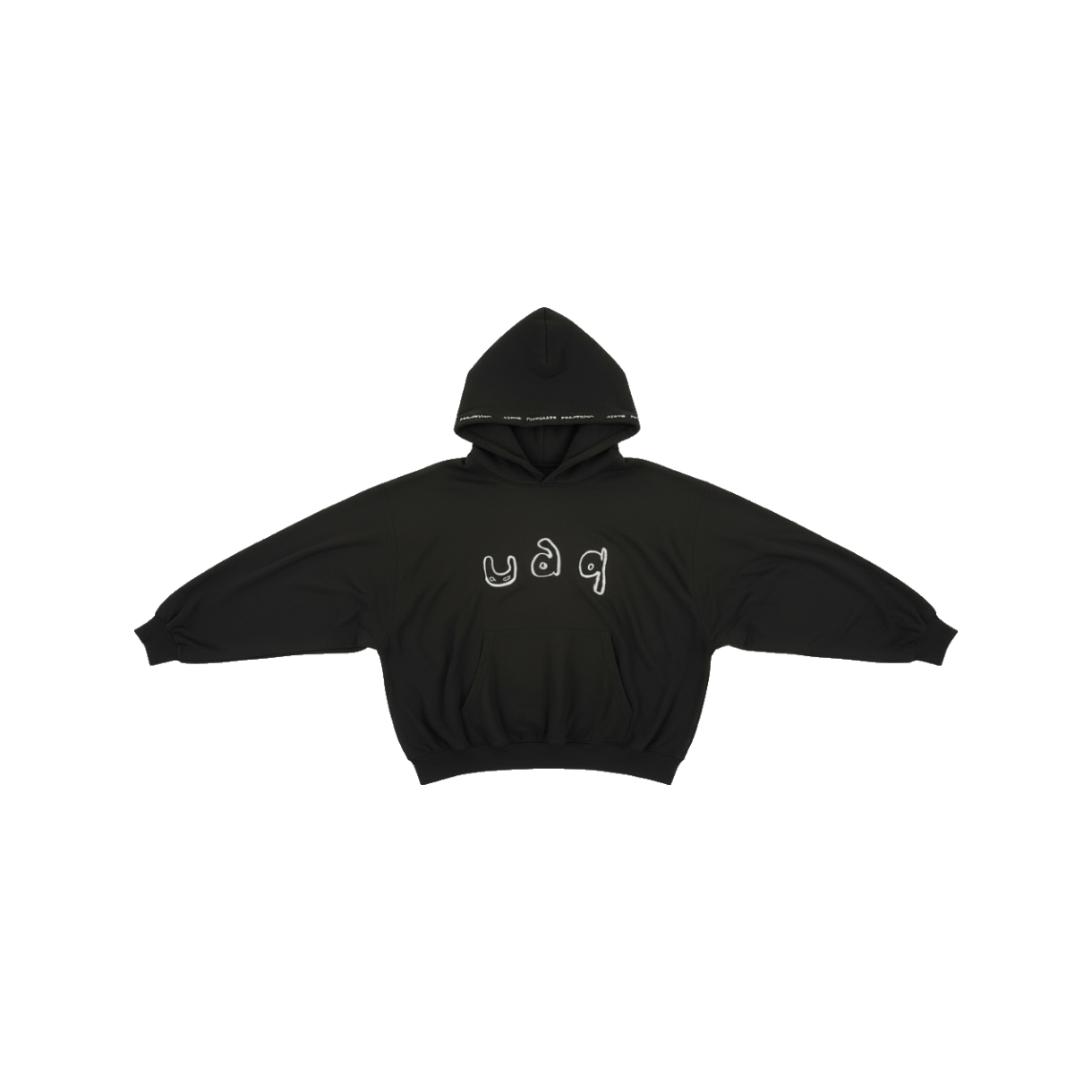 언차티드에스테틱퀘스트 오버핏 콤피 라운지 후디 블랙(uncharted aesthetic quest Overfit Comfy Lounge Hoodie Black) - 3