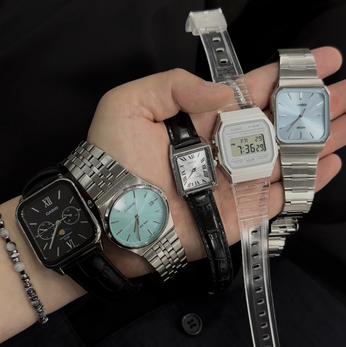 Casio MTP-M305D-1AV, Casio LTP-V007L-7B1 착용 스타일