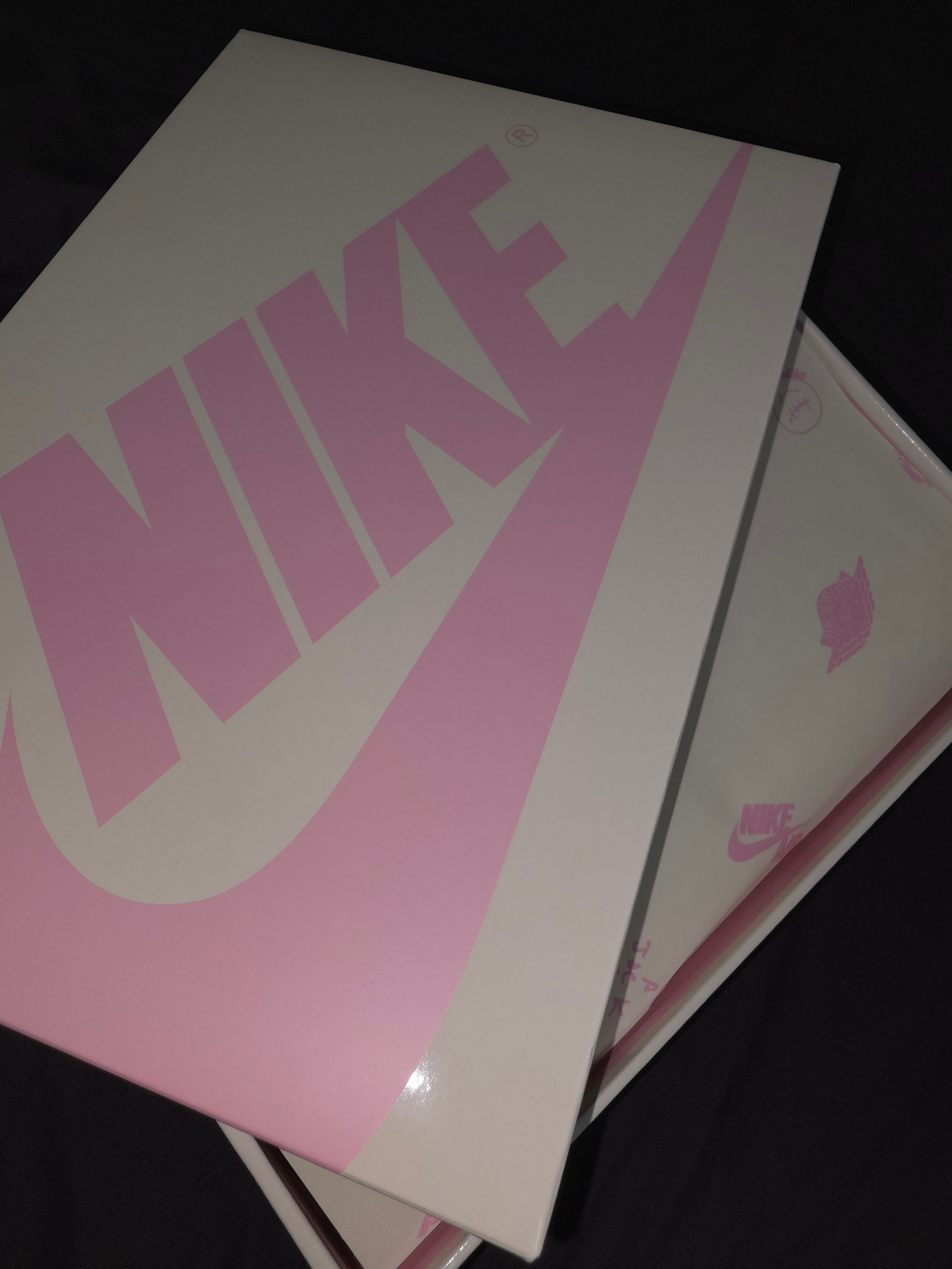Jordan 1 x Travis Scott Retro Low OG SP Sail Tropical Pink 착용 스타일 - 1