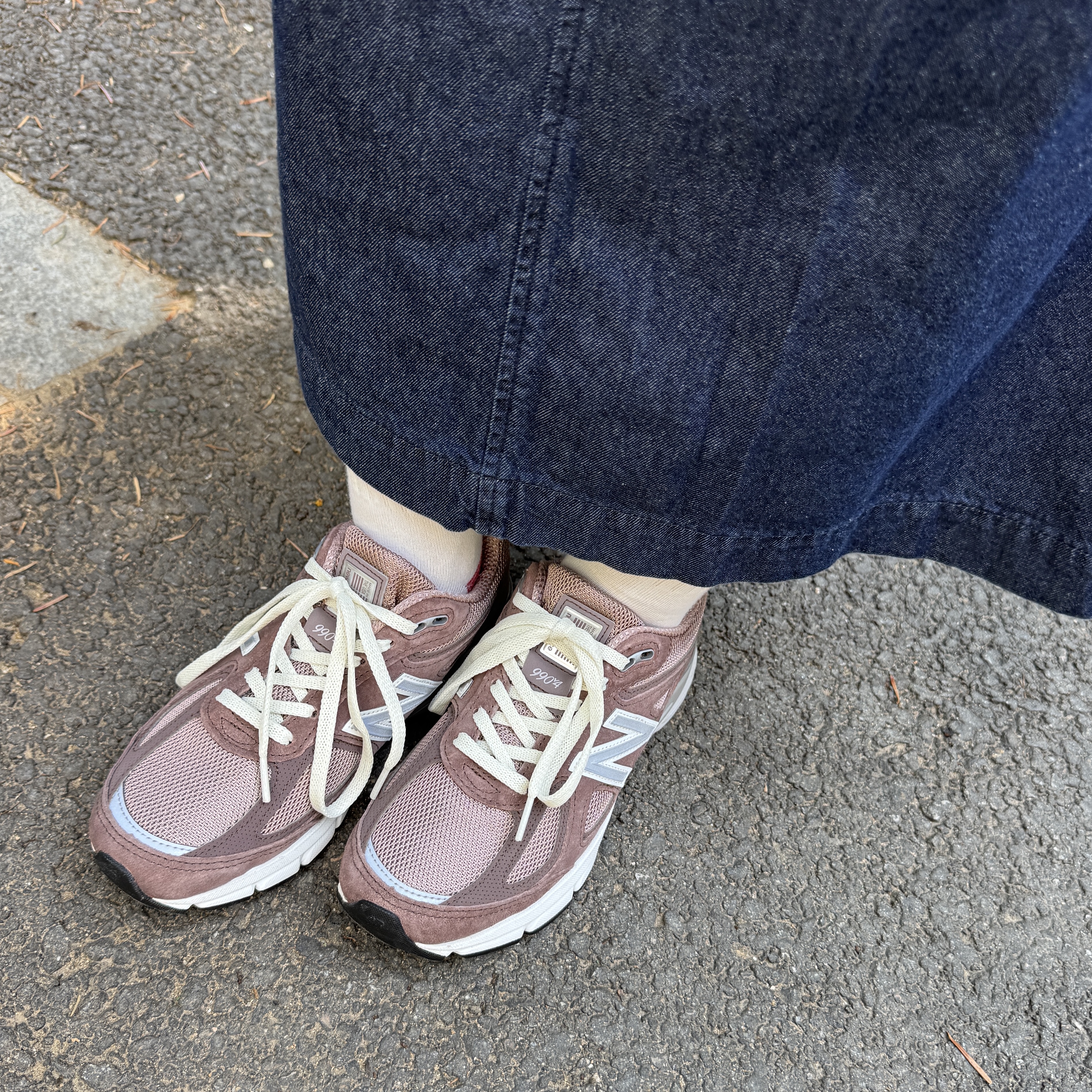 New Balance x Kith 990v4 Made in USA Dusty Mauve 착용 스타일