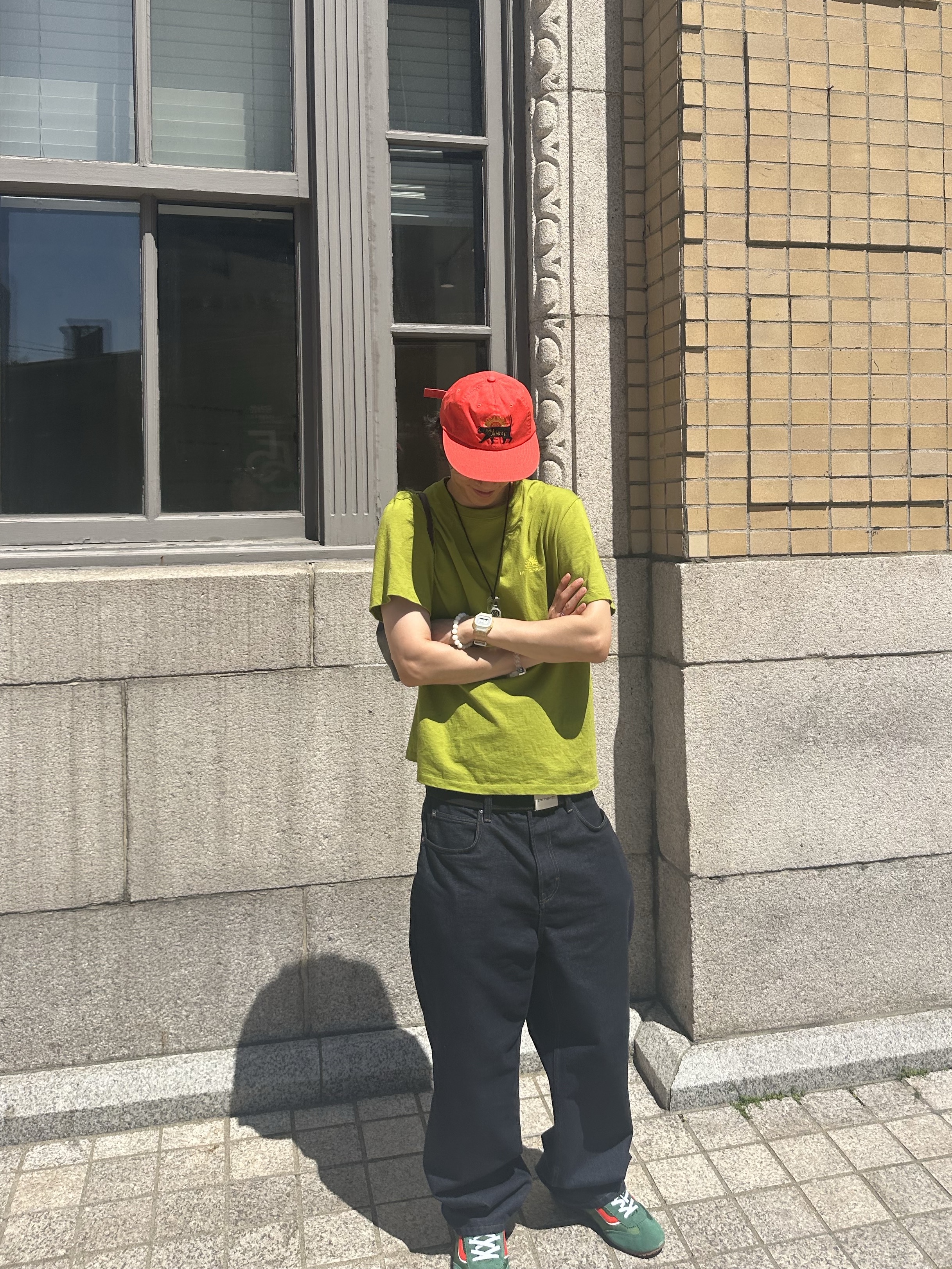 Vans Super Low Pro Green 착용 스타일 - 1