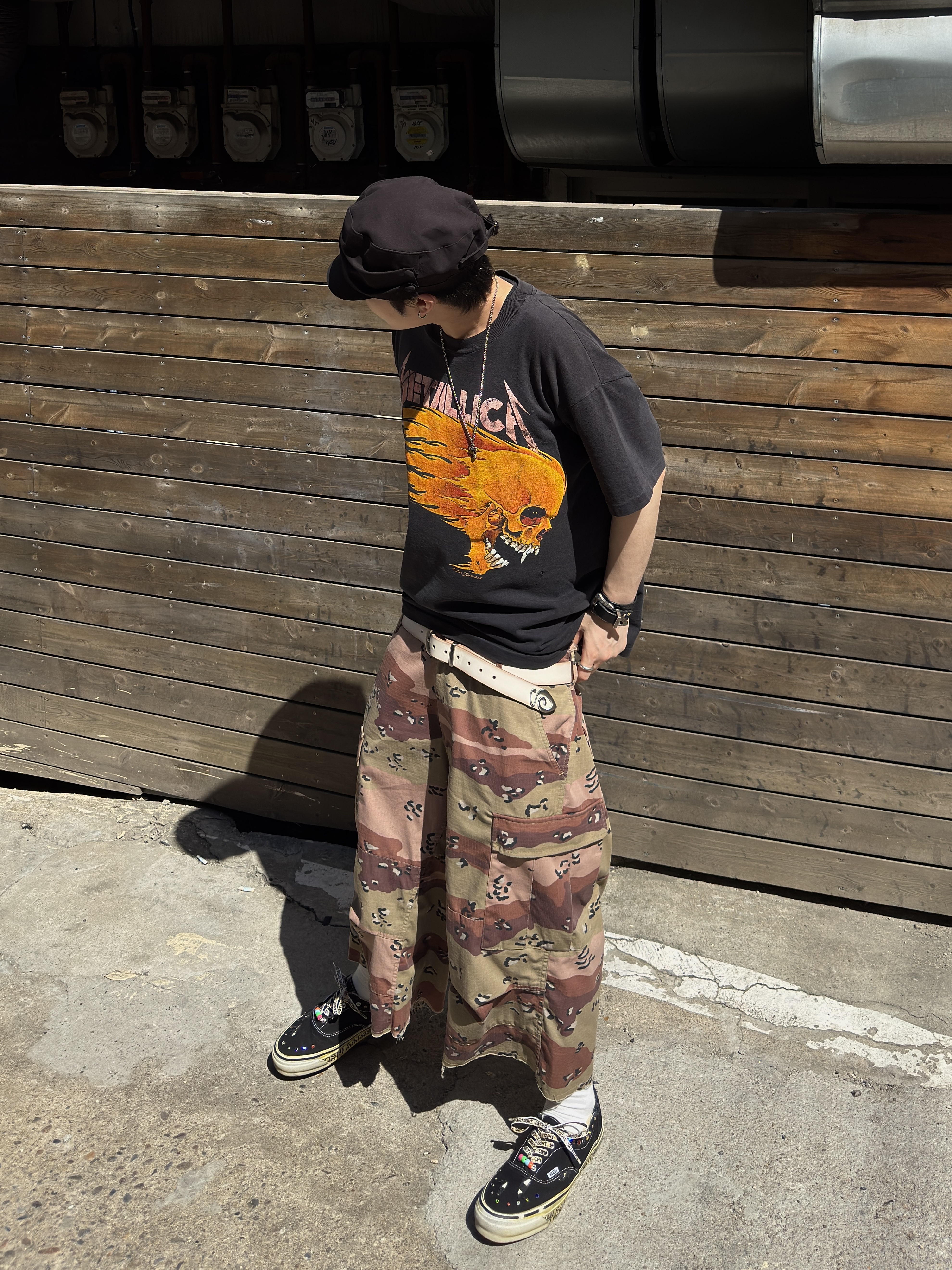 Vans x Satoshi Nakamoto OTW Era 95 Gems Black, Stussy Metal S Tip Belt Bone 착용 스타일 - 1