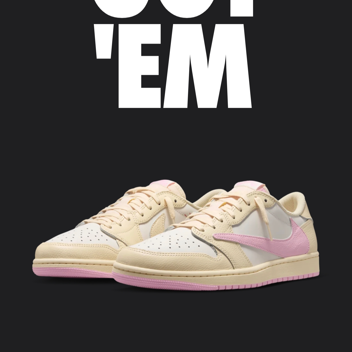Jordan 1 x Travis Scott Retro Low OG SP Muslin Shy Pink 착용 스타일 - 2